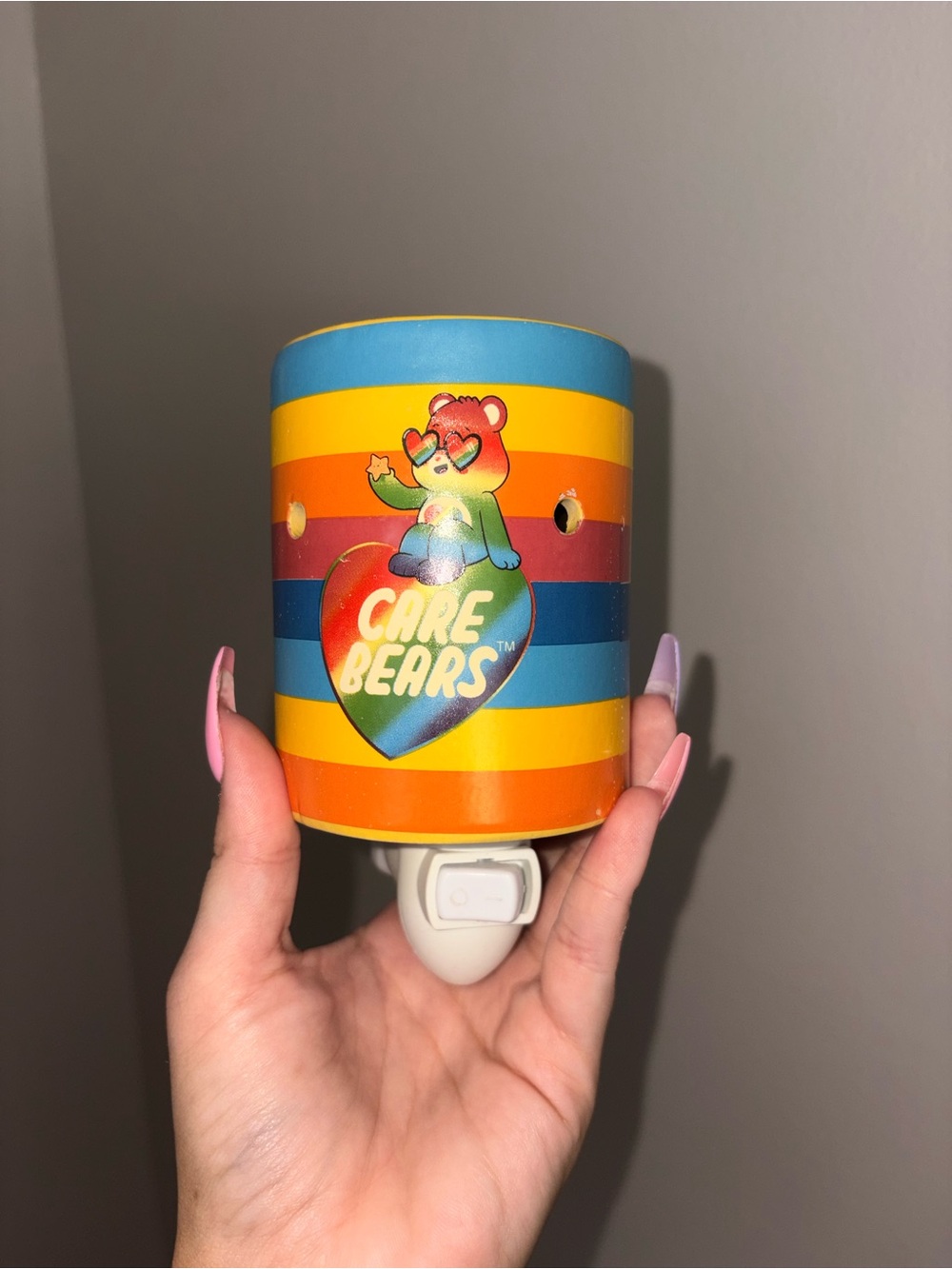 Care Bears Multicolor Striped Plug-In Night Light